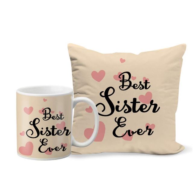 Best Sister Ever Cushion N Mug