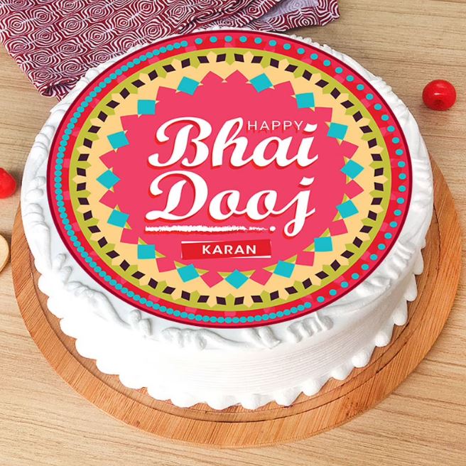 Savory Vanilla Bhai Dooj Cake - from Best Flower Delivery in India 