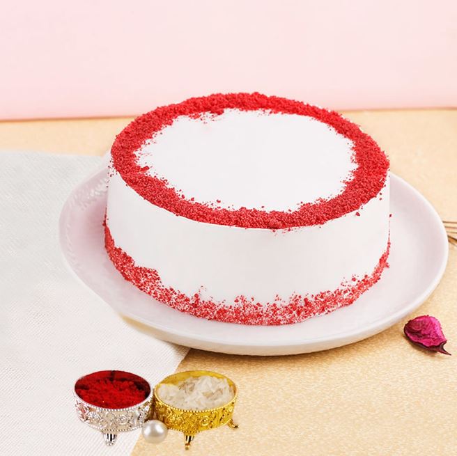 Red Licious Cake For Bhai Dooj