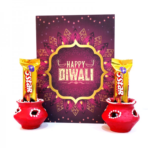 Choco Light With Diwali Surprise - for Midnight Flower Delivery in India 
