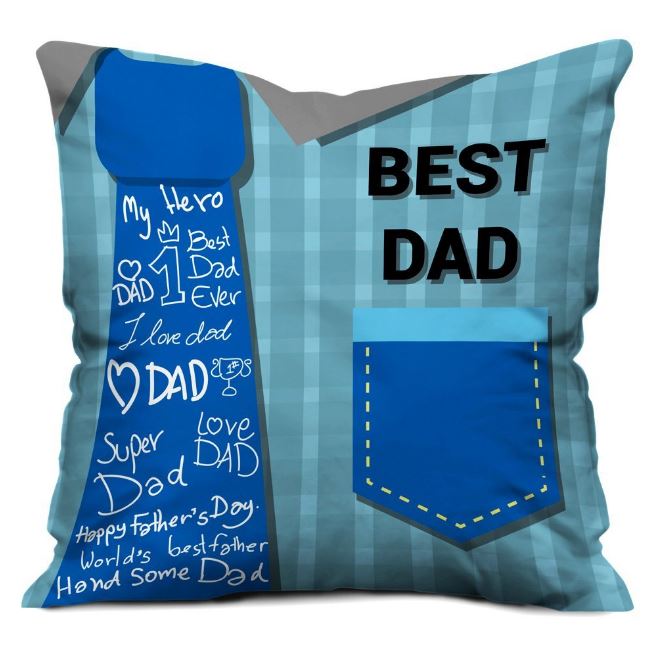 Best Dad Softy Cushion - for Midnight Flower Delivery in India 
