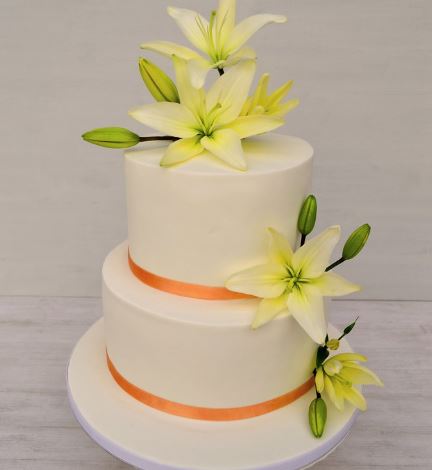 3 Tier Cake Decorated With Flower Theme Cake