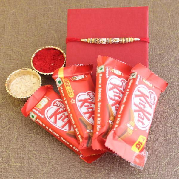 Kitkat Rakhi Delight - Send Flowers to India 