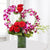 Love Delight- Midnight Gift Delivery in Occasion | Valentines Day | Heart Shaped Gifts -This beautiful flower vase contains: 8 Exotic Purple Orchid  10 Red Rose Square Vase Seasonal fillers While we always strive to ensure that products are accurately represented in our photographs, from season to season and subject to availability, our florists may be required to substitute one or more flowers for a variety of equal or greater quality, appearance and value. 