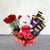 Assorted Surprise Basket- Send Gift to Occasion | Gifts | Daughters Day -This Daughter's Day Special Combo gift contains: 12 Pieces Pink and Red Roses Seasonal leaves and fillers Nicely arranged in a basket One 6 InchTeddy Bear 10 Pieces Dairymilk (12.5 gm) Note: While we always strive to ensure that products are accurately represented in our photographs, from season to season and subject to availability, our florists may be required to substitute one or more flowers for a variety of equal or greater quality, appearance and value. 