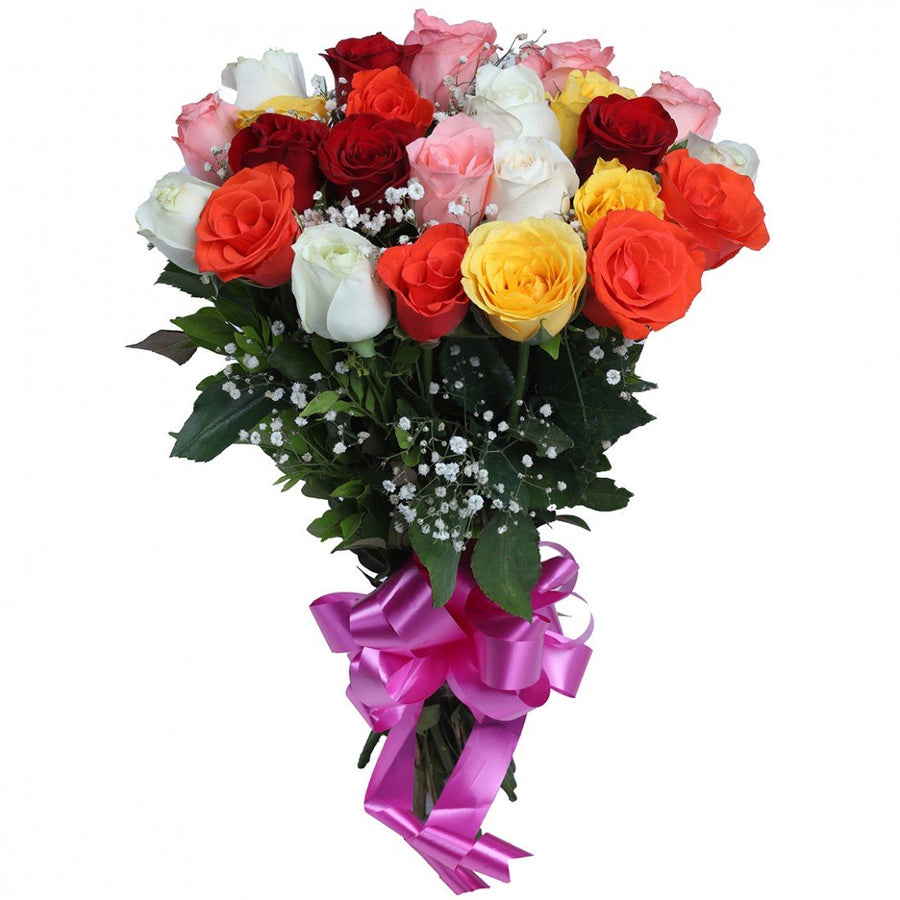 Mix Roses Bouquet - for Midnight Flower Delivery in India 