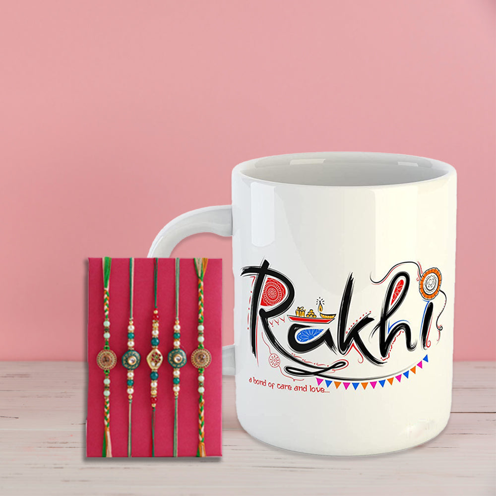 Mug Set Of 5 Rakhi