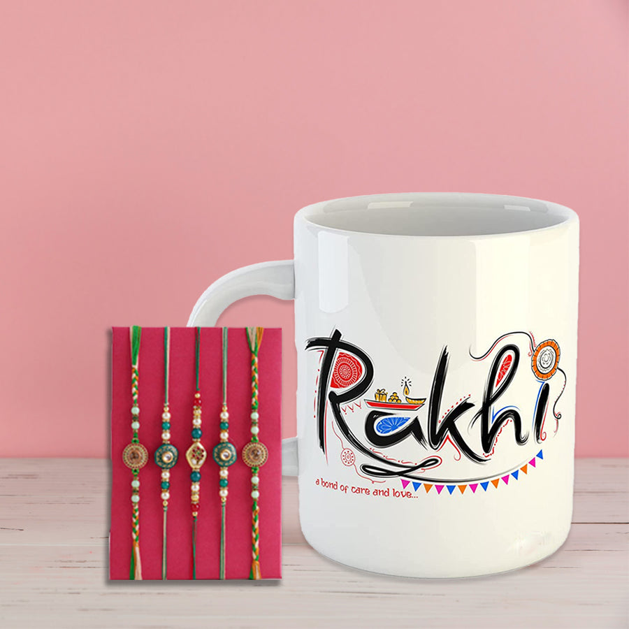 Mug Set Of 5 Rakhi