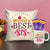 Best Sis Gift Hamper- - for Online Flower Delivery In India -This Raksha Bandhan Special Return Gift Combo consists of: One Printed Cushion One Printed Mug Two Dairy Milk chocolates Cushion dimensions: Approx 13 Inch x 13 Inch (Width x Height) Mug dimensions: Approx Height: 4 inches & Diameter: 3 inches Shipping Instructions: Soon after the order has been dispatched, you will receive a tracking number that will help you trace your gift. Since this product is shipped using the services of our courier partners, the date of delivery is an estimate. We will be more than happy to replace a defective product, please inform us at the earliest and we shall do the needful. Deliveries may not be possible on Sundays and National Holidays. Kindly provide an address where someone would be available at all times since our courier partners do not call prior to delivering an order. Redirection to any other address is not possible. Exchange and Returns are not possible. Care Instructions: For Cushion: Always hand wash the cover, using a mild detergent. Never put it in a washing machine. You can also get it dry cleaned. For Mug: This mug is made of ceramic and is breakable. It is microwave safe and dishwasher safe. Clean it with a sponge. Do not scrub. Note: The photos are indicative. Occasionally, we may need to substitute product with equal or higher value due to temporary and/or regional unavailability issues. 