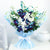 My Superhero- Flower Delivery in Occasion | Flowers | Fathers Day -This special bouquet consists of: 5 White Orchids 5 Blue Orchids Blue paper wrapping White ribbon bow Seasonal fillers 
