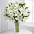 Perfumed Peace Memory- Send Flowers to Category | Flowers | White Flowers -This beautiful flower vase contains: 10 Sticks White Oriental Lily  Crustal Clear Vase Seasonal fillers Some of the Lilies may arrive in bud form, ready to bloom into full beauty in 2-4 days. Lily color will be replaced with best available color of equal value. While we always strive to ensure that products are accurately represented in our photographs, from season to season and subject to availability, our florists may be required to substitute one or more flowers for a variety of equal or greater quality, appearance and value. 