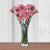 Endearing Pink Gift For Daughter's Day- Flower Delivery in Occasion | Flowers | Daughters Day -This Daughter'sDay Special Flowers arrangement contains: 15 Pink Carnation Seasonal leaves and fillers Nicely arranged in a beautiful Glass vase Note: While we always strive to ensure that products are accurately represented in our photographs, from season to season and subject to availability, our florists may be required to substitute one or more flowers for a variety of equal or greater quality, appearance and value. 