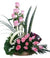 Pink Designer Basket Of Love- Midnight Flower Delivery in Category | Flowers | Midnight Flower Delivery - This beautiful bunch consists of: 25 pink roses Cane basket Exotic dry fillers Fresh green fillers 