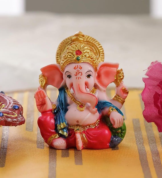 Cute Lord Ganesh Idol Gift - for Online Flower Delivery In India 