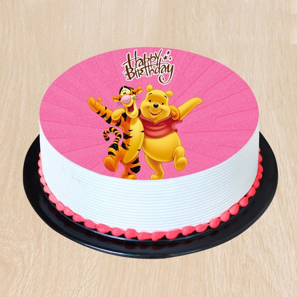 Pooh And Tiger Photo Cake
