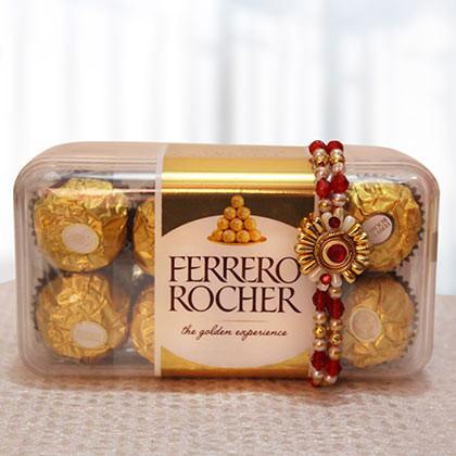 Rakhi With 16 Pcs Ferrero Rocher