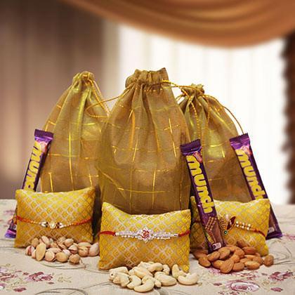 Rakhi With Choclates And Dry Fruits