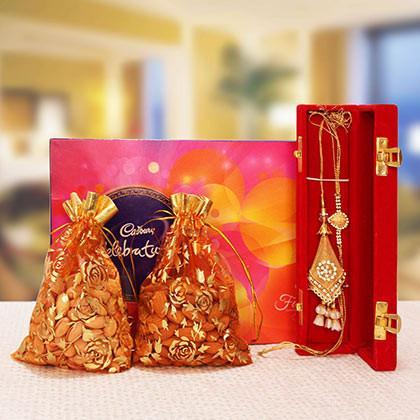 Rakhi With Dry Fruits And Celebrations