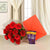Small Gift- - for Flower Delivery in India -This Beautiful combo consists of : 12 Red Rose Nice Wrapping One Occasional Greeting Card 2 Pcs Dairy Milk Chocolate (12.5gm Each)   Note: While we always strive to ensure that products are accurately represented in our photographs, from season to season and subject to availability, our florists may be required to substitute one or more flowers for a variety of equal or greater quality, appearance and value. Also for cakes, Actual design and arrangement might differ based on chef, seasonal elements and ingredient availability. 