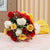 Stunning Mix Roses- - for Midnight Flower Delivery in India -This beautiful bouquet consists of: 10 Mixed color Roses Red and Yellow paper wrap Green/ White fillers 