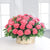 Sweet Pink By Bloomsvilla- - for Online Flower Delivery In India -This special basket flower arrangement consists of: 25 Pink Carnation Cane Basket Seasonal fillers   While we always strive to ensure that products are accurately represented in our photographs, from season to season and subject to availability, our florists may be required to substitute one or more flowers for a variety of equal or greater quality, appearance and value. 