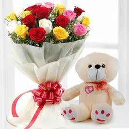 Sweet Teddy Love - for Online Flower Delivery In India 
