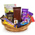 Temptations Love- - for Flower Delivery in India -This beautiful Chocolate hamper consists of: One Cadbury Temptations 72 g One Bournville 31 gm One Dairy Milk Silk 60 g One Dairy Milk Fruit n  Nut 38 g One Snickers small One small Five Star One small Gems One Occasional Greeting card One Basket 