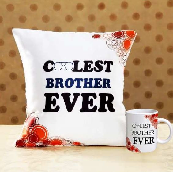 Coolest Brother Cushion - for Flower Delivery in India 