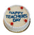 Sweet And Delicious Treat--This Teachers Day Special cake contains: Half KG White Forest Cake Whipped cream Round Shape Note: The photos are indicative only. Actual design and arrangedment might differ based on chef, seasonal elements and ingRedient availability. 
