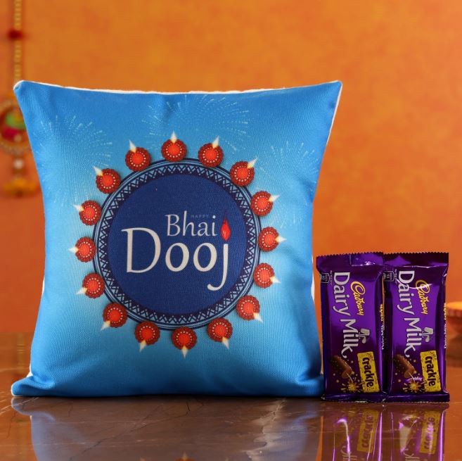 Choco Mist Cushion - for Flower Delivery in India 