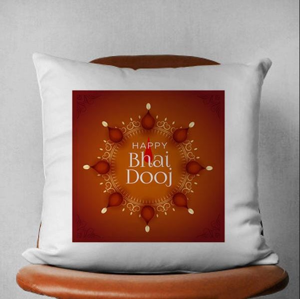 Special Bhai Dooj Cushion Gift - Send Flowers to India 