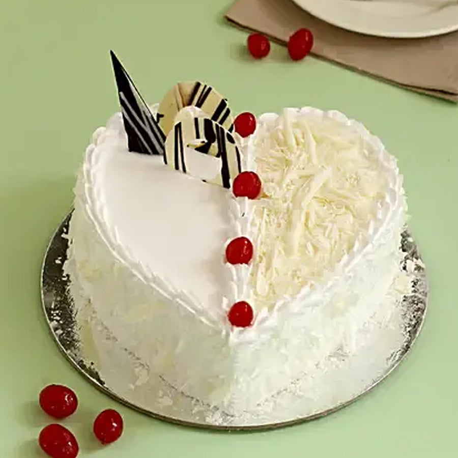 White Forest Cherry Heart