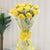Yellow Roses Bouquet- Send Flowers to Category | Flowers | Get Well Soon Flowers -Product Details: 12 Yellow Roses Cellophane Packing Yellow Ribbon Bow Seasonal Fillers Wanting to give a present to your loved ones, this set of 12 yellow roses are one of the best choices. The freshly picked yellow roses covered with cellophane paper tied with a ribbon make an ideal gift. A bunch of flowers can be given on any occasion as a present. While we always strive to ensure that products are accurately represented in our photographs, from season to season and subject to availability, our florists may be required to substitute one or more flowers for a variety of equal or greater quality, appearance and value. 