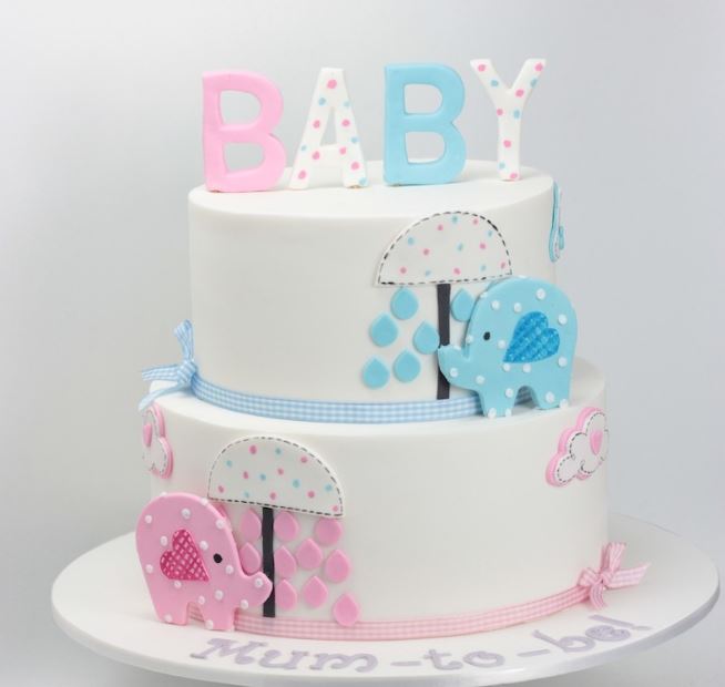 Two Tier baby Shower Cake