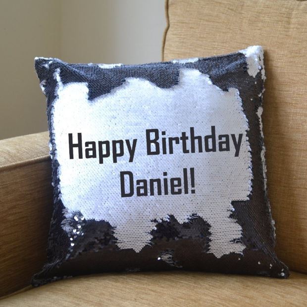 Premium Birthday Special Sequin Cushion - from Best Flower Delivery in India 