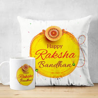 Rakhi and Cushion - Online Rakhi Delivery In Occasion | Rakhi | Rakhi With Personalized Bottle 