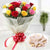 Mix Rose N Sweets Combo For Teacher- Gift Delivery in Occasion | Gifts | Teacher's Day -This Teachers Day Special combo gift contains: 10 Pieces Mix Roses Seasonal leaves and fillers Nicely wrapped with White paper Tied with Red ribbon bow 250 gm Kaju Katli Note: While we always strive to ensure that products are accurately represented in our photographs, from season to season and subject to availability, our florists may be required to substitute one or more flowers for a variety of equal or greater quality, appearance and value. 
